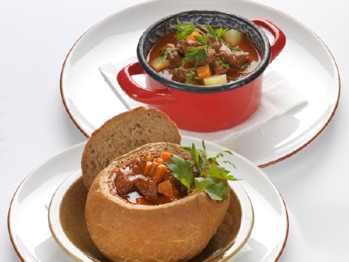 Beef goulash soup from the Great Hungarian Plain
