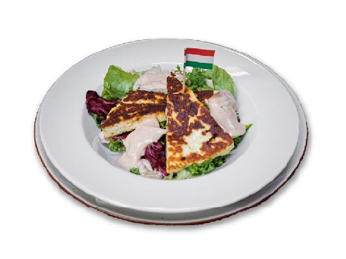 Grillsajt (kézműves magyar sajt) salátával