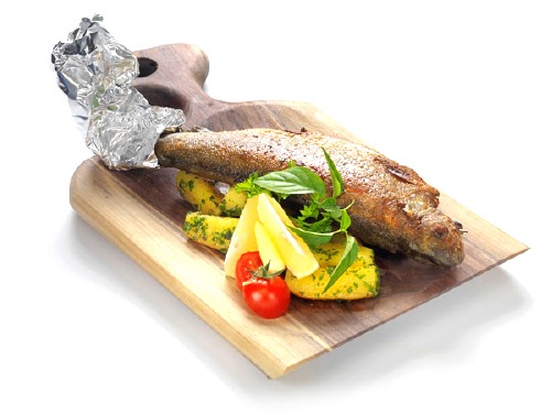 Trout with fresh spices, with parsley potato