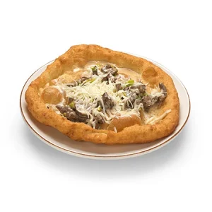 Langosh with Creamy beef