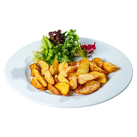 Skin on potato wedges