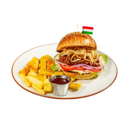 Tépett húsos hamburger steak burgonyával - Nagy Fa-Tál Konyhája